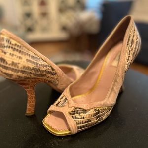 Pink and Snakeskin Heels